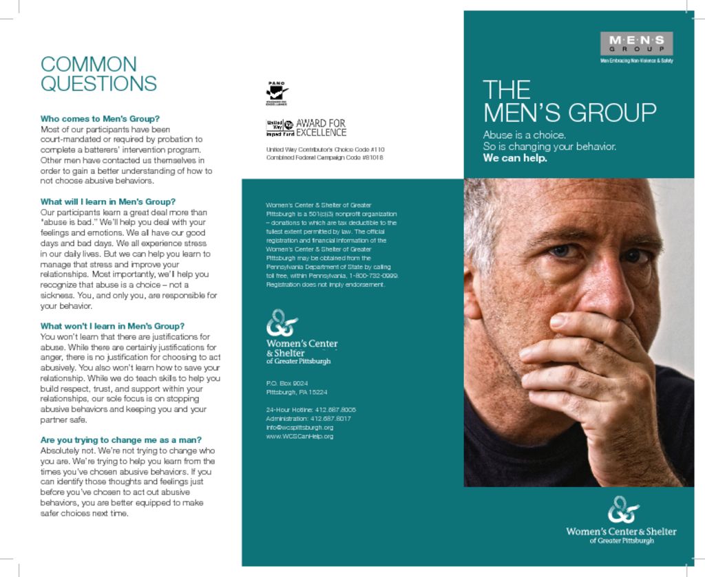 Men’s Group Brochure